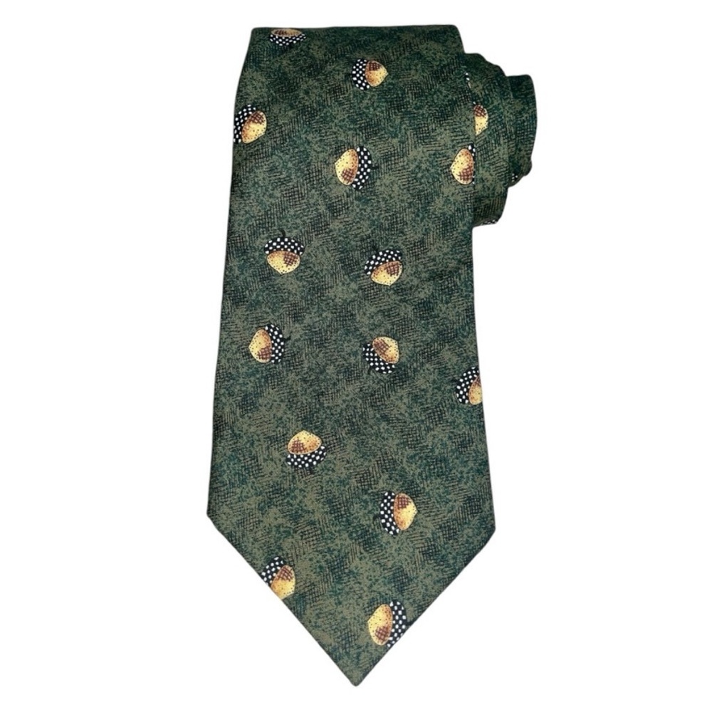 Vintage Vally Watson Hand Made Original Acorn Print Tie
